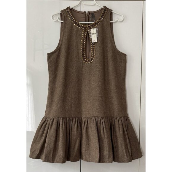 NEW Size L - Anthropologie Beaded Keyhole Sleeveless Mini Dress (NWT US$ 178) - Picture 4 of 16